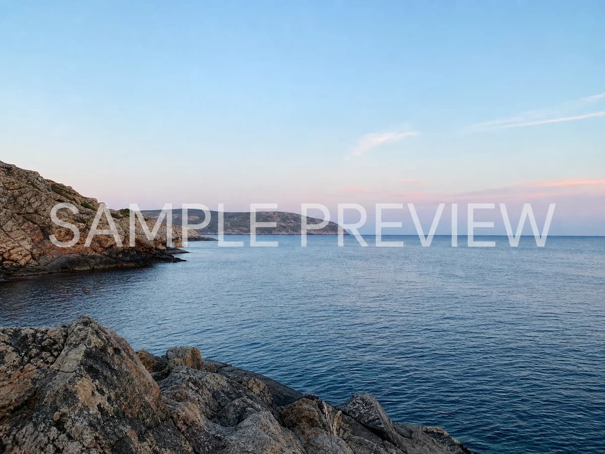 An original coastal photo with an authorized SAMPLE PREVIEW watermark