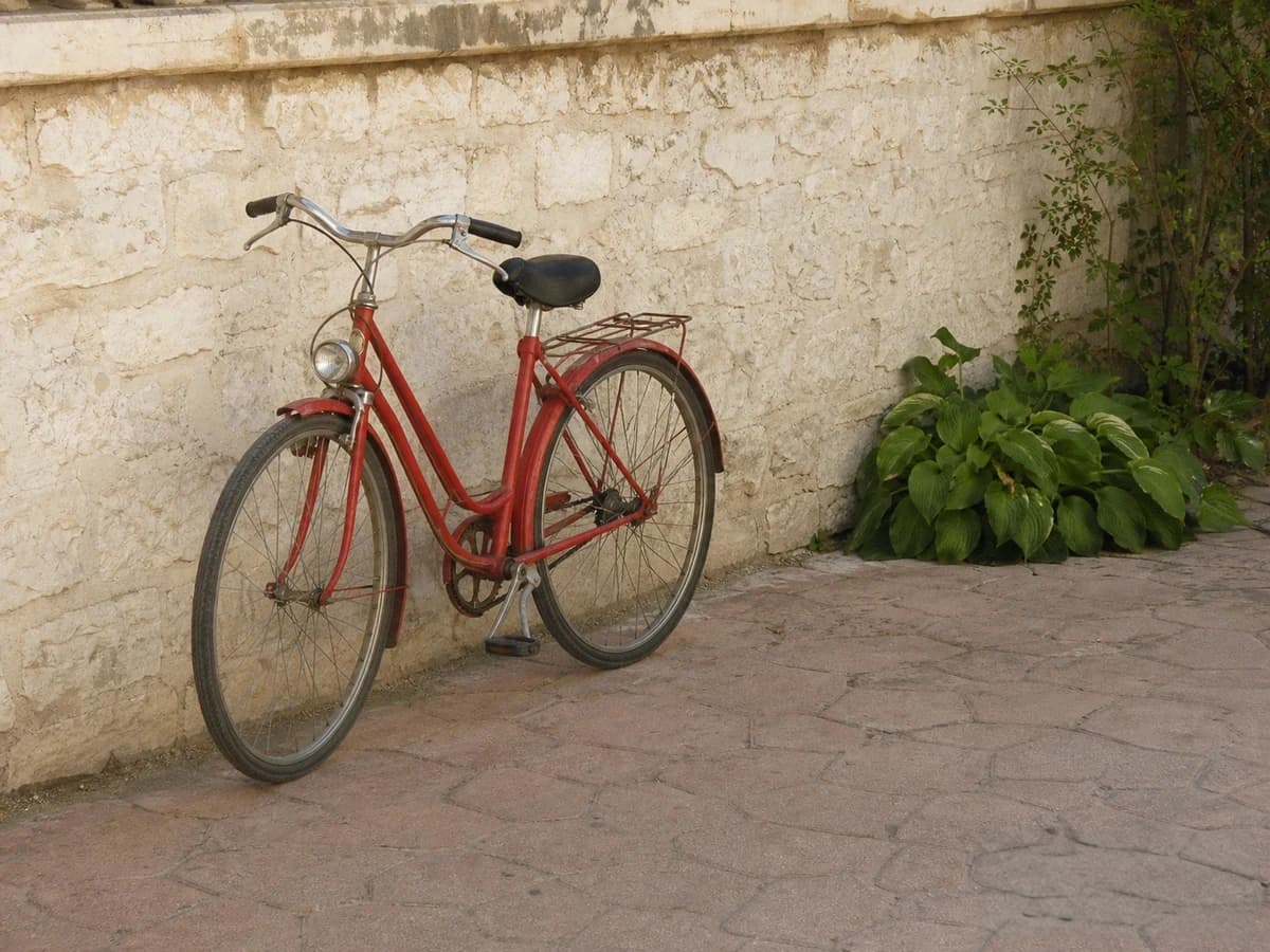 The same bicycle photo after the visible date stamp was removed
