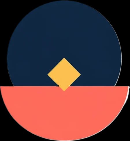 The same geometric logo isolated on a transparent background
